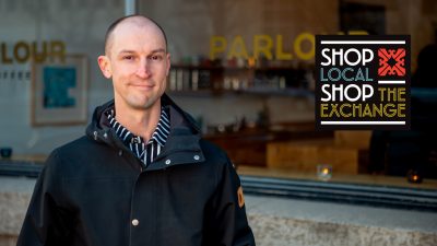 Owner Nils Vik stands in front of Parlour Coffee